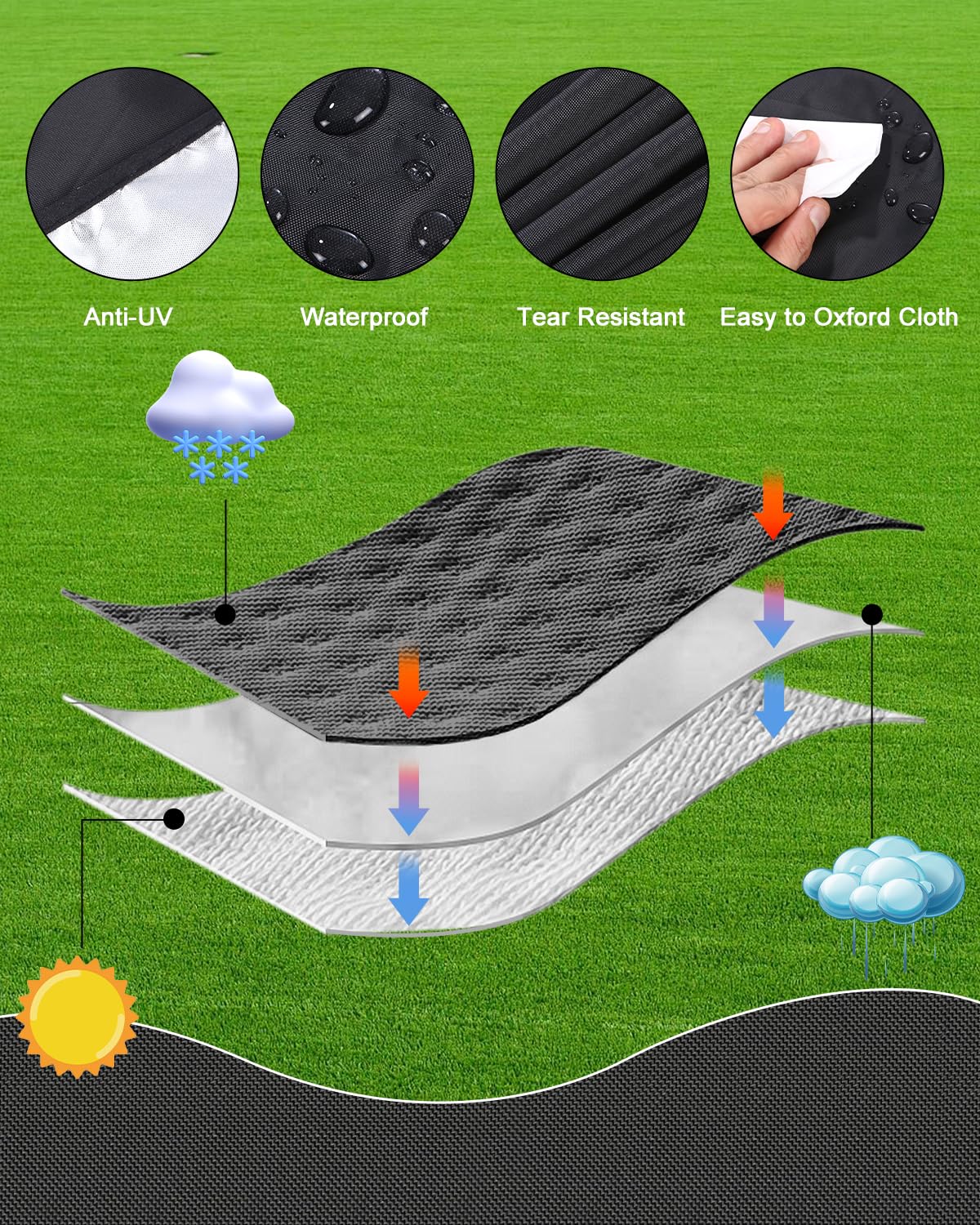 Cubierta para Depósito de Agua 1000 litros, Cubierta Funda Deposito con Película Transparente, Antipolvo Anti UV Cubierta Protectora Depósito Agua IBC, Funda Bidon Cubierta Deposito Agua,Negro