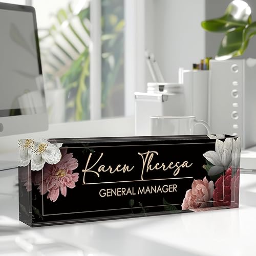 Miniatura 2 de Placa de nombre de oficina personalizada, regalos personalizados para mujeres y hombres, regalos de agradecimiento para empleados, jefes,