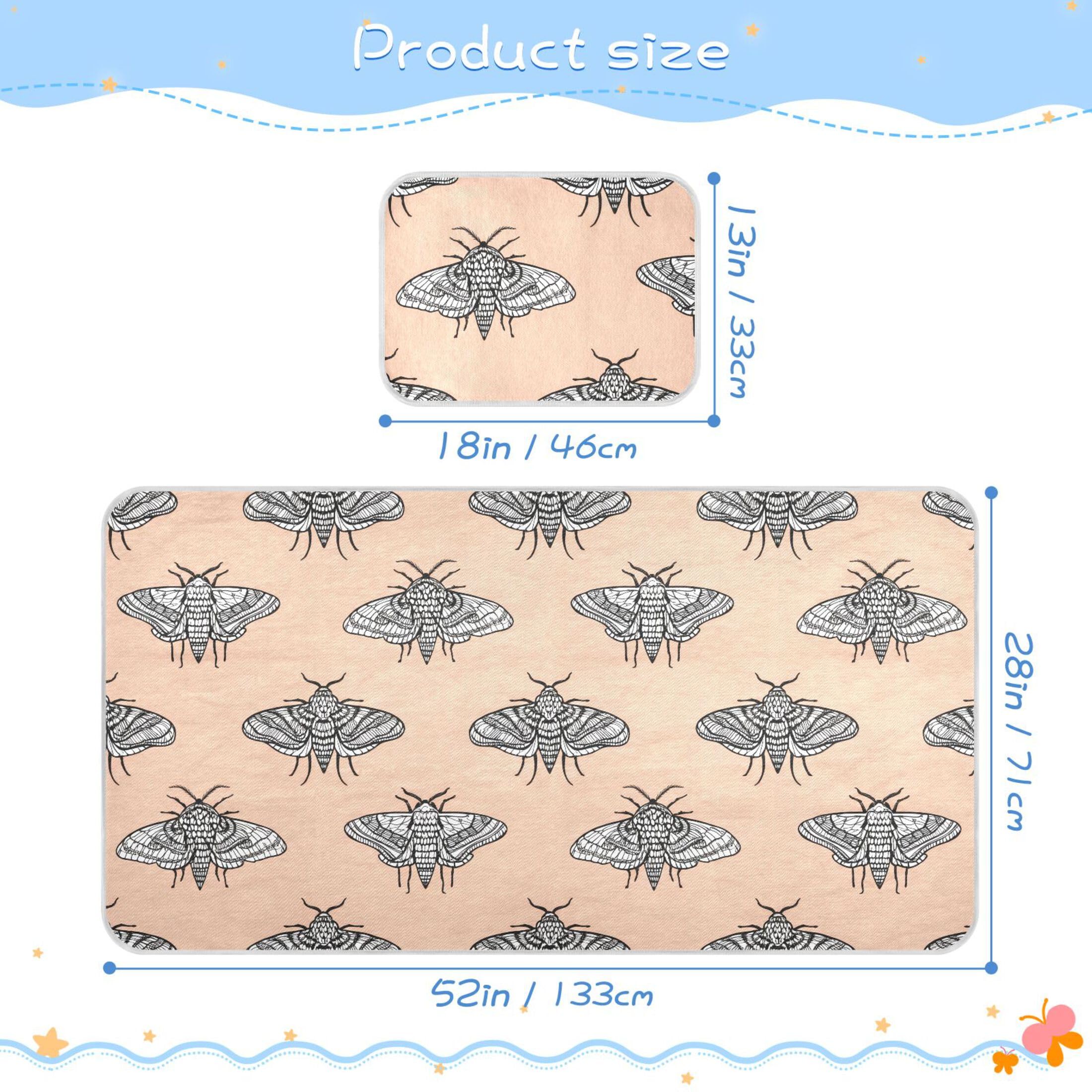 Takiito Inserts Baby Cooling Mattress Pad, Soft & Breathable Cooling Mat Keep Baby Cool in Summer 28x52 in, Nursery Essential