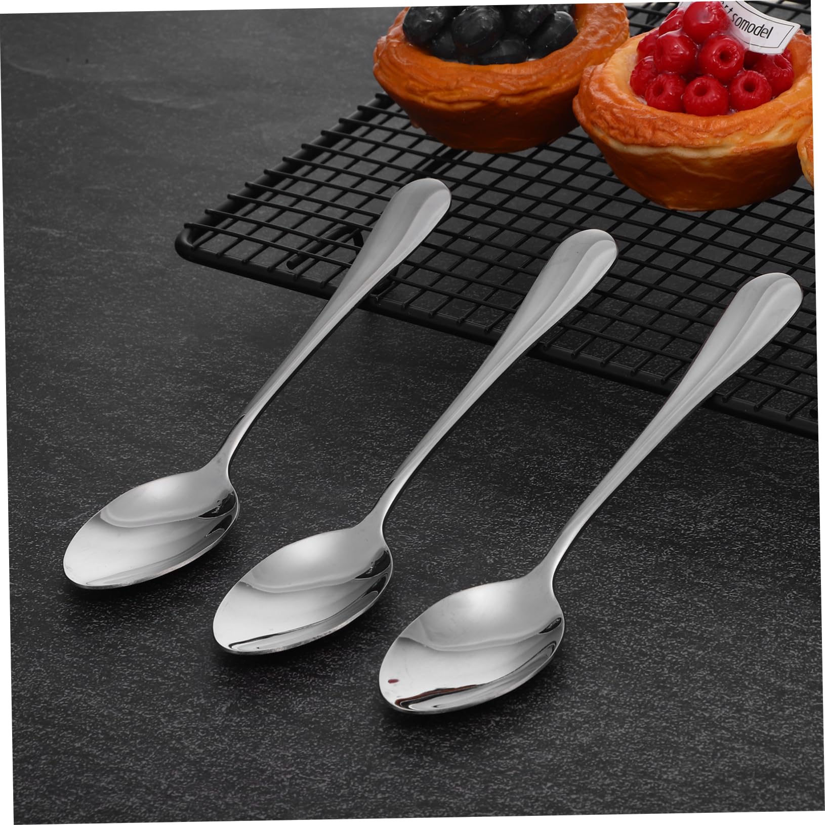 Cucharas de Acero Inoxidable 12 Piezas, Plata, Elegantes