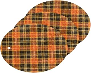 Scrub Sponge Halloween Tartan Plaid Kitchen Washing Dishes Cleaning Sponges Lattice Non Scratch Sponge for Dish Countertops Sinks Floors Showers Tile Sinks, 3 Pack