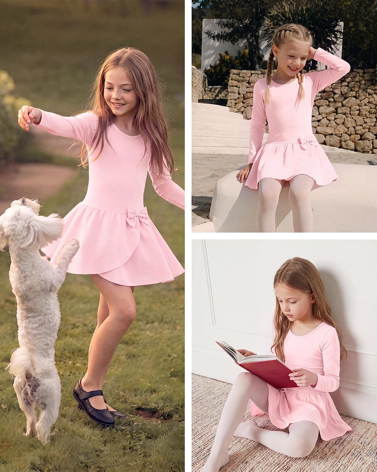 Stelle Ballet Leotards for Girls Long Sleeve Toddler Gymnastics Outfits
