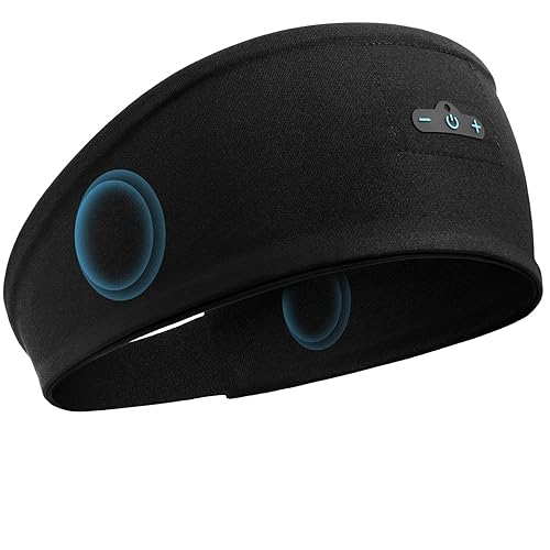 Sleep Headphones Bluetooth Headband for Side Sleeper, 17 Hours Playtime, Wireless Headband Headphones with HD Stereo Speakers for Workout,Running,Yoga, Ideal Gifts for Men, Women, Teens, Black