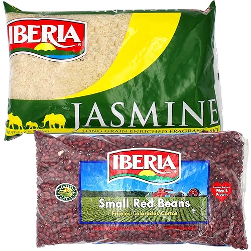 Vista 4 de Iberia Arroz jazmín 5 libras + arroz sazonado Iberia y frijoles negros 3.4 libras.