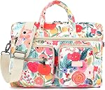 Ezrelia15-15.6 pouces Sac à épaule pour ordinateur portable, pour MacBook Pro 16, Hp Lenovo Dell 14 inch Etanche sac de messager manches, marbre rose, 15 15,6 pouces
