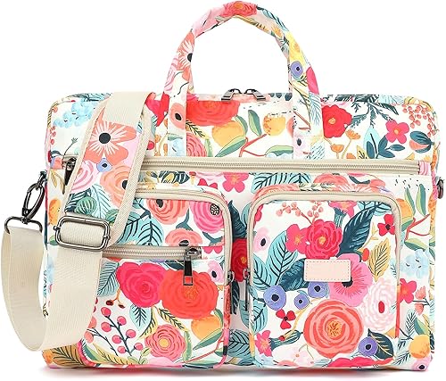 Ezrelia Bolsa de hombro para laptop de 15-15.6 pulgadas, para MacBook Pro 16, HP Lenovo Dell 14 pulgadas impermeable bolsa de mensajero funda