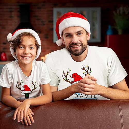 Miniatura 6 de Camiseta de Navidad personalizada a juego para la familia, trajes personalizados de la familia de Navidad, camisetas de Navidad personalizadas para