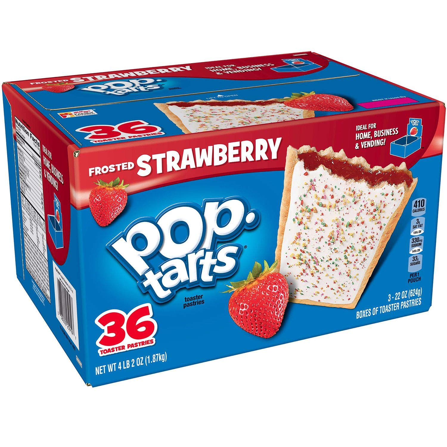 Kellogg's Pop-Tarts, Frosted Strawberry (36 ct.) ケロッグ ポップ タルト フロステッド ストロベリー [並行輸入品]