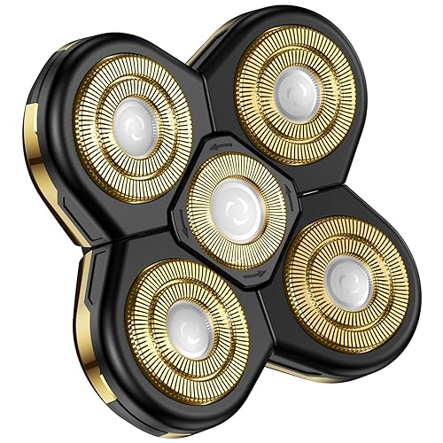 Afeitadoras de cabeza de repuesto para hombres calvos hoja de repuesto de cabello de barba de 5 y 6 cabezas afeitadora eléctrica fácil de limpiar se disponible en Yaxa Colombia