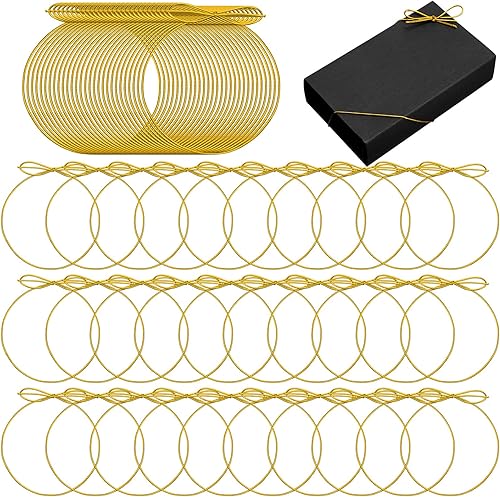 Berlune 120 lazos elásticos para cajas de regalo, lazos elásticos con lazos preatados de 20 pulgadas de cinta elástica de 20 pulgadas de cinta