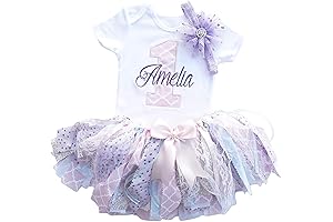 Adorable and Elegant 'Unicorn Princess' Bodysuit and Pink-Lavender Tutu First Birthday Outfit