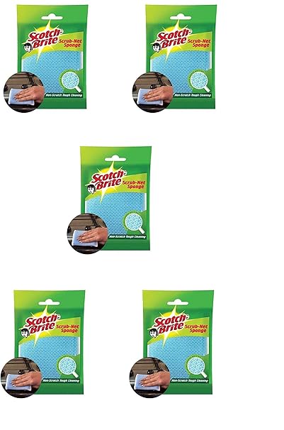 Scotch-Brite Scrub Net Sponge (Pack of 5)