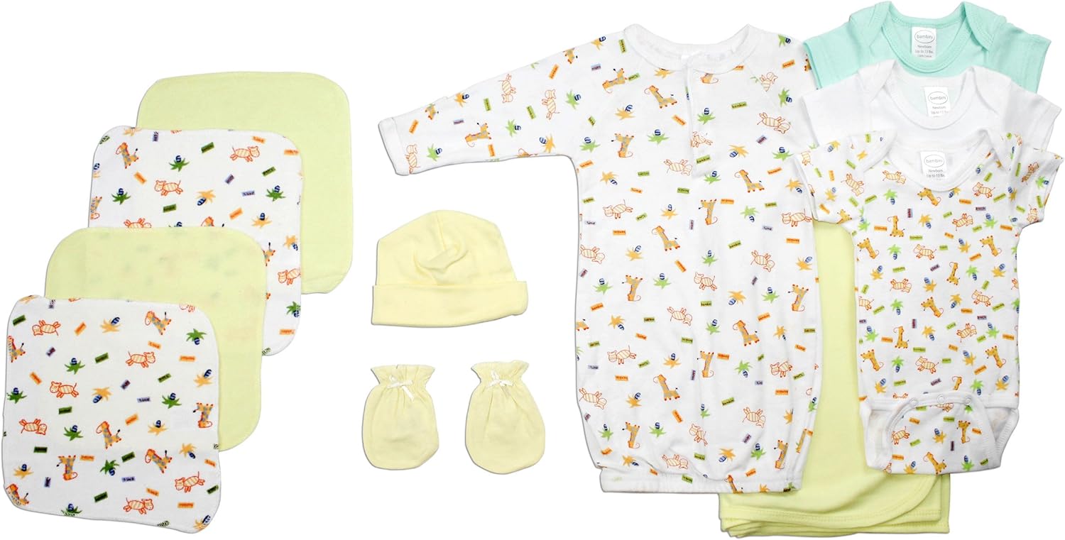 Bambini Neutral Newborn Baby 11 Pc Layette Set
