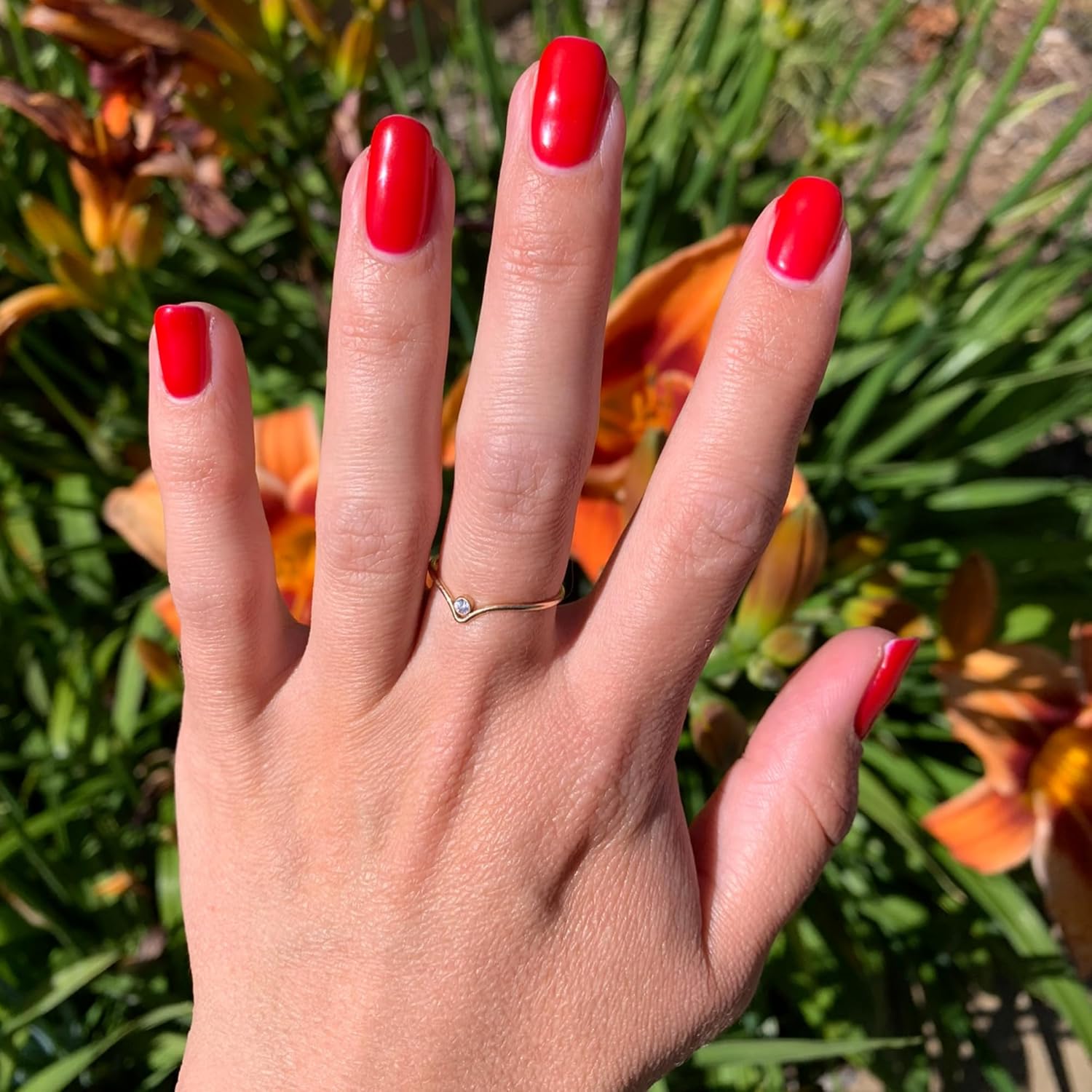 Soy Gel Plant-Based Nail Polish Kit l DIY Manicure Set with Mini UV Lamp l Clean, Non-toxic, Cruelty-free, Soak-off l Salon-quality l Top Coat l LED Light l Gifts for Women (RED ROSE)