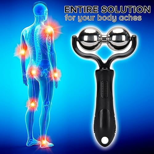 Miniatura 4 de Nobility Rodillo de bola de masaje frío y caliente para el tejido profundo y el dolor muscular para aliviar la rigidez y el estrés, cuerpo, cuello,