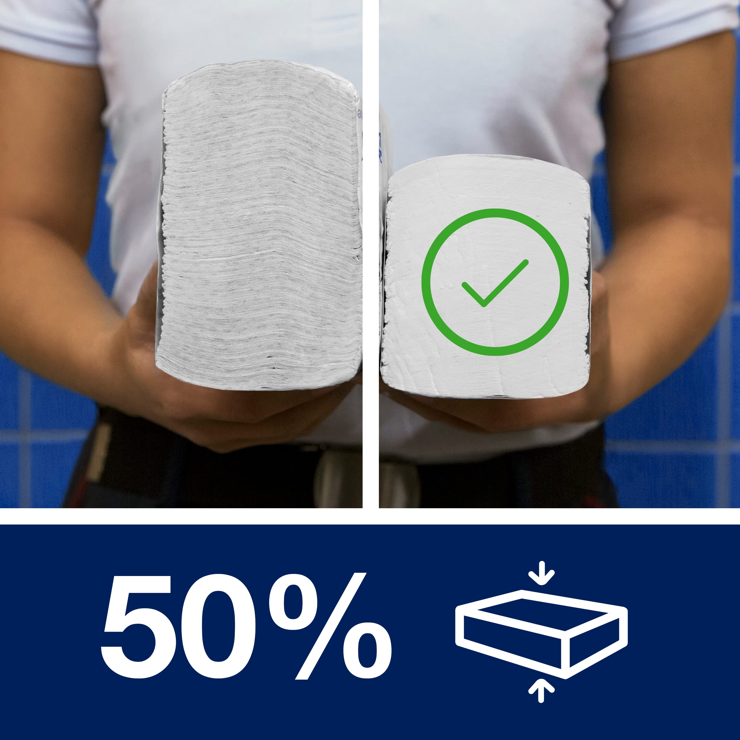 Tork 100589 PeakServe Single-Ply Hand Towels Universal - H5 Ręczniki papierowe do dozownika - 1-warstwowe, białe - 12 x 270 ręczników