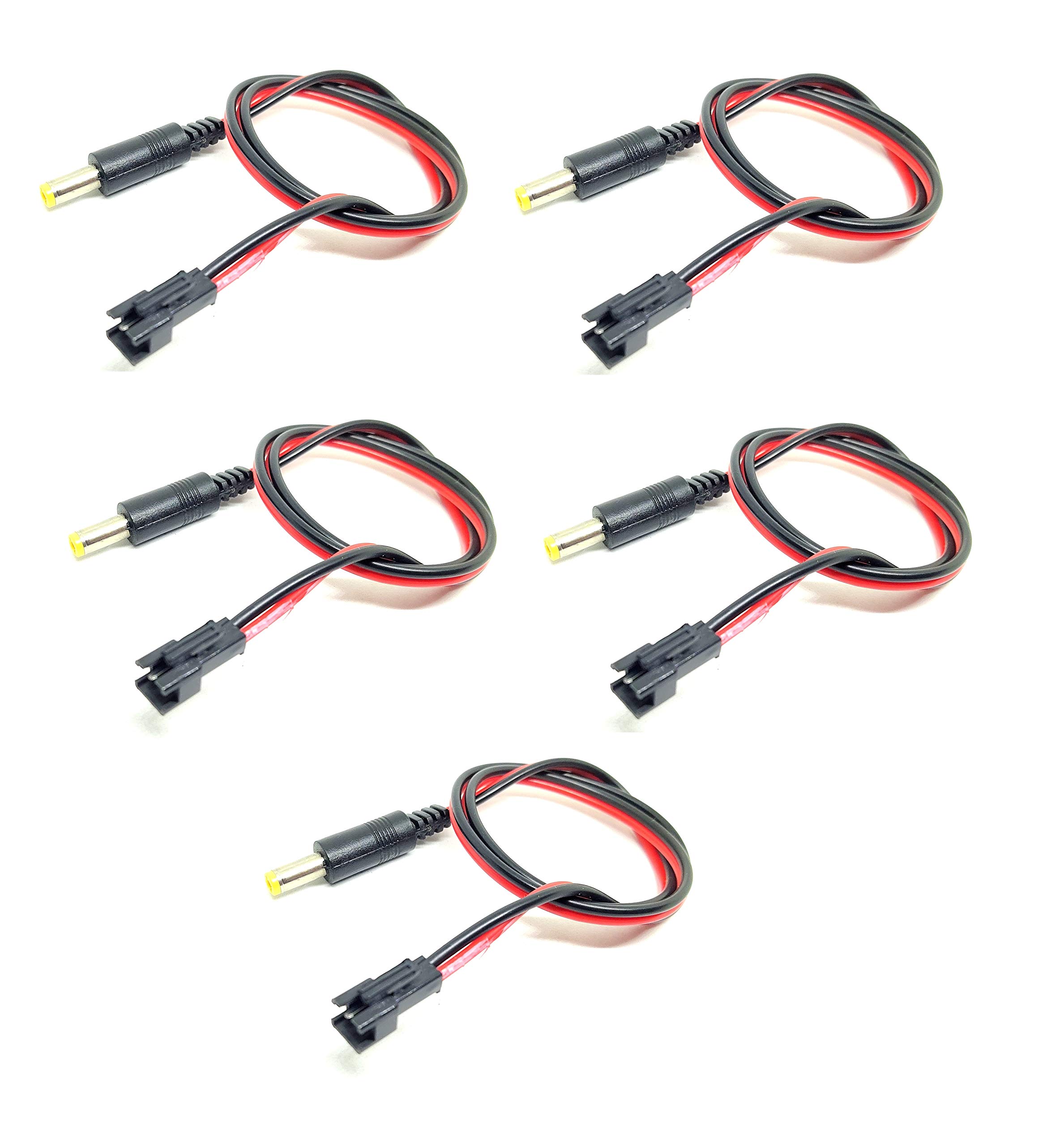 INVENTO 5Pcs 500mm (0.5 mtr) 2 pin 2 Wire Male JST Connector Cable to DC Male Jack Plug 5.5 x 2.1mm For CCTV Camera, LED Strips, DC Connections, DIY Projects (B083G7Q6WM) Amazon Price History, Amazon Price Tracker