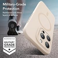 Vista 4 de ESR Serie Cloud Funda para iPhone 15 Pro con MagSafe, soporta carga magnética, delgada, de silicona líquida, absorción de golpes, protección