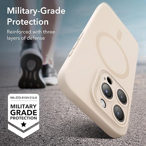Miniatura 4 de ESR Funda para iPhone 15 Pro Max con MagSafe, soporta carga magnética, funda delgada de silicona líquida, absorción de golpes, protección de