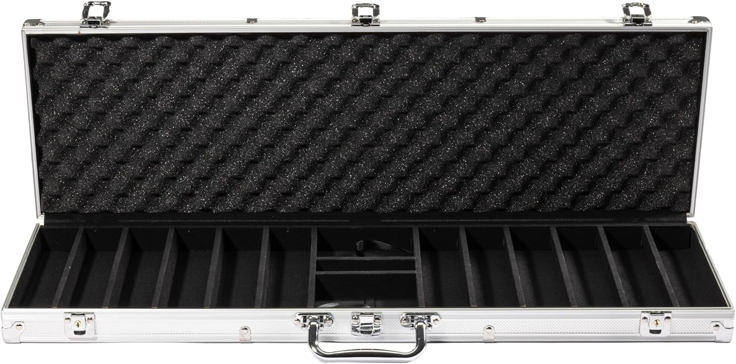 600-count Aluminum Poker Chip Case - Locking, Key Included