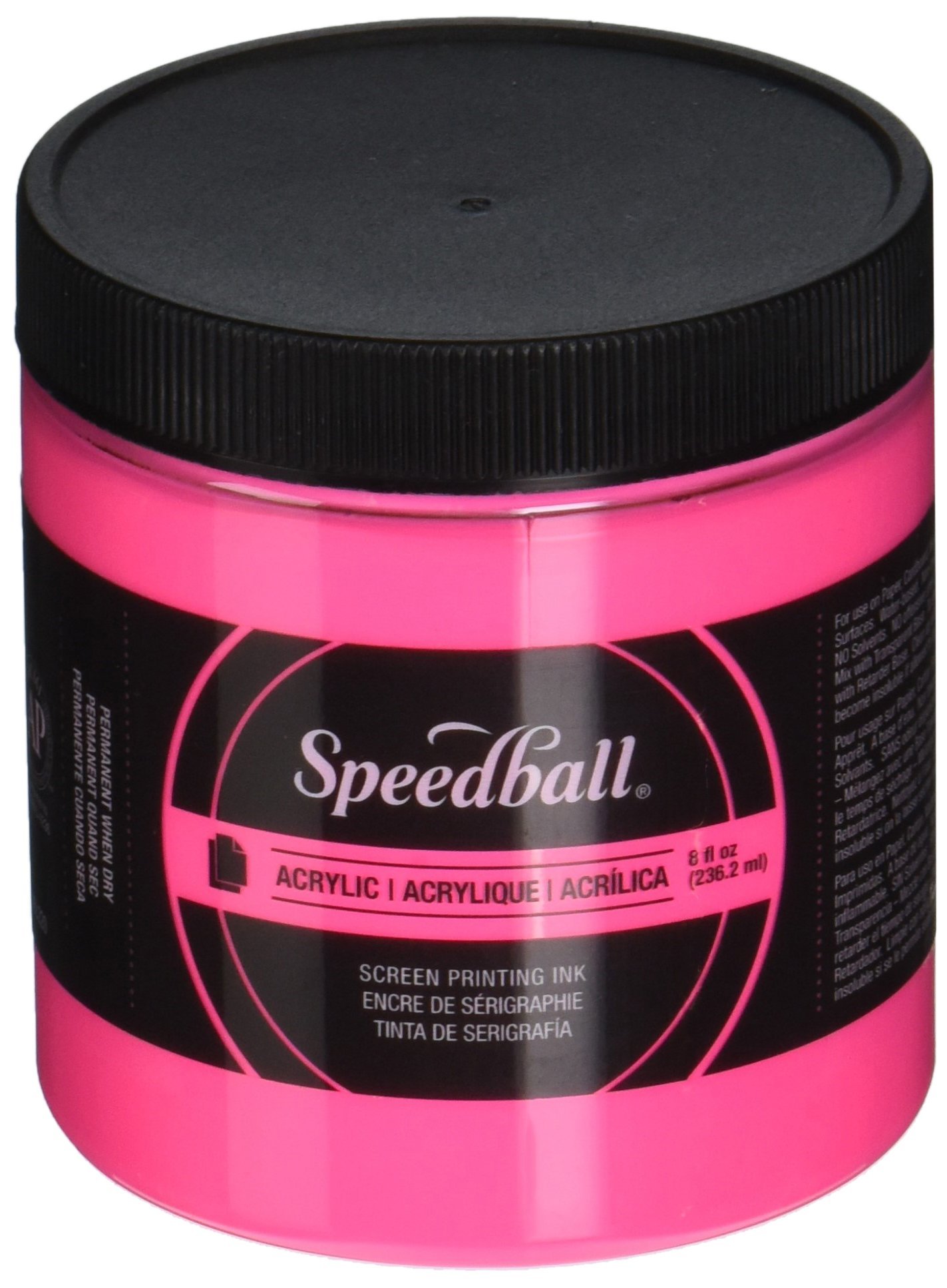 Speedball 8oz Acrylic Screen Printing Ink Hot Pink, Printmaking, Screen Printing, Starter Supplies For Artists Tools Kit