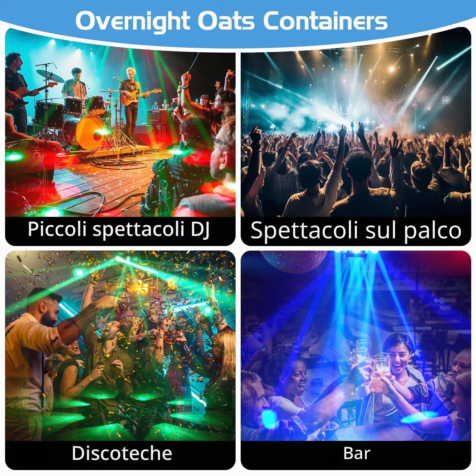 Luce per DJ Party, LED 4 in 1 RGBW da 150 W Luci da palco per DJ Dmx 512 Controllo Rotazione fluida Luci per DJ con suono attivato per matrimoni DJ Party e Live House