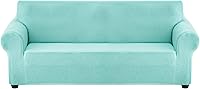 Vista 1 de Funda elástica para sofá, resistente al agua, funda de sofá suave, protector de muebles con parte inferior elástica para niños, mascotas (Aqua, S)