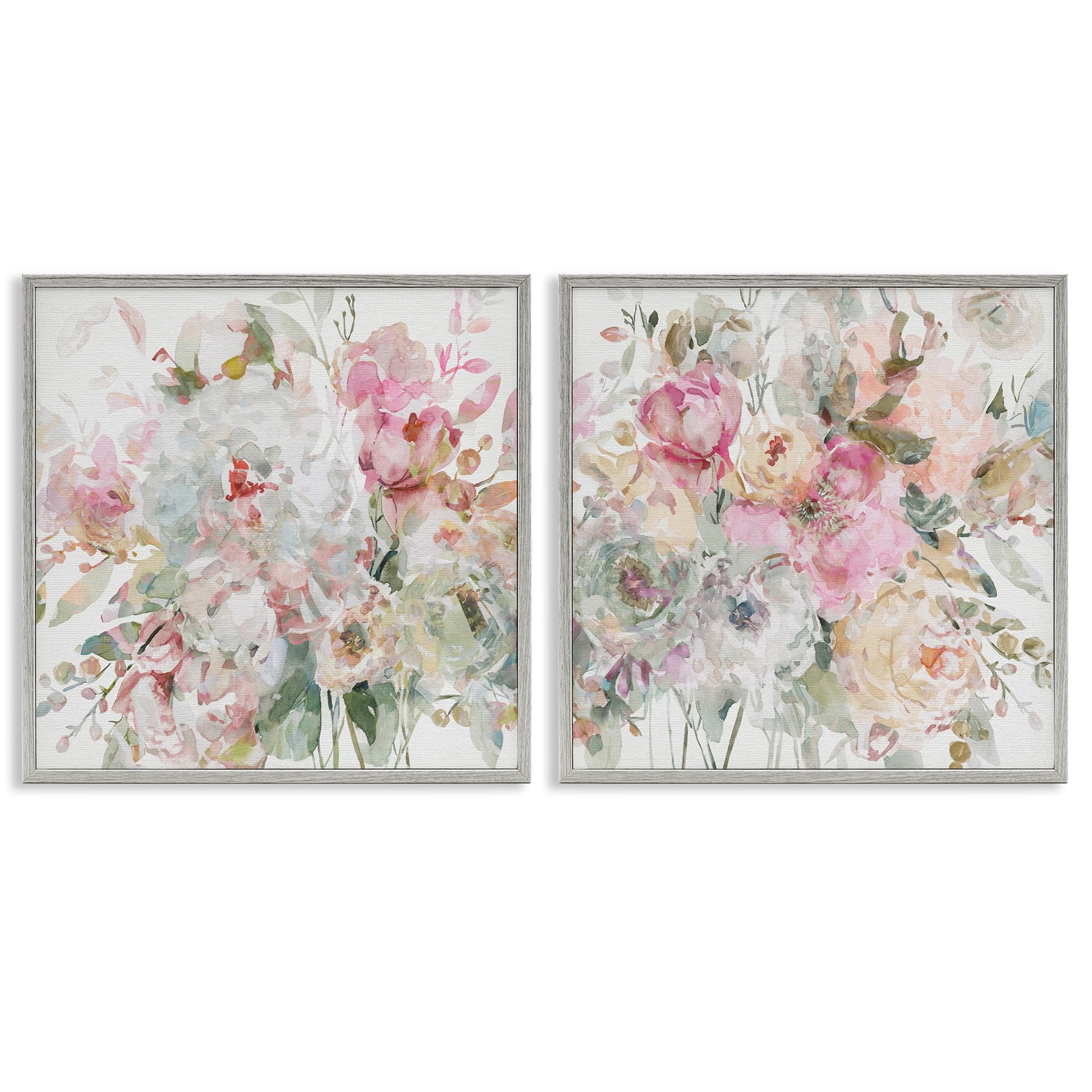 Stupell Industries Romantic Blush Floral Bouquet 'Romantic Blush Botanicals'| 2Pc Framed Giclee Art Set 2