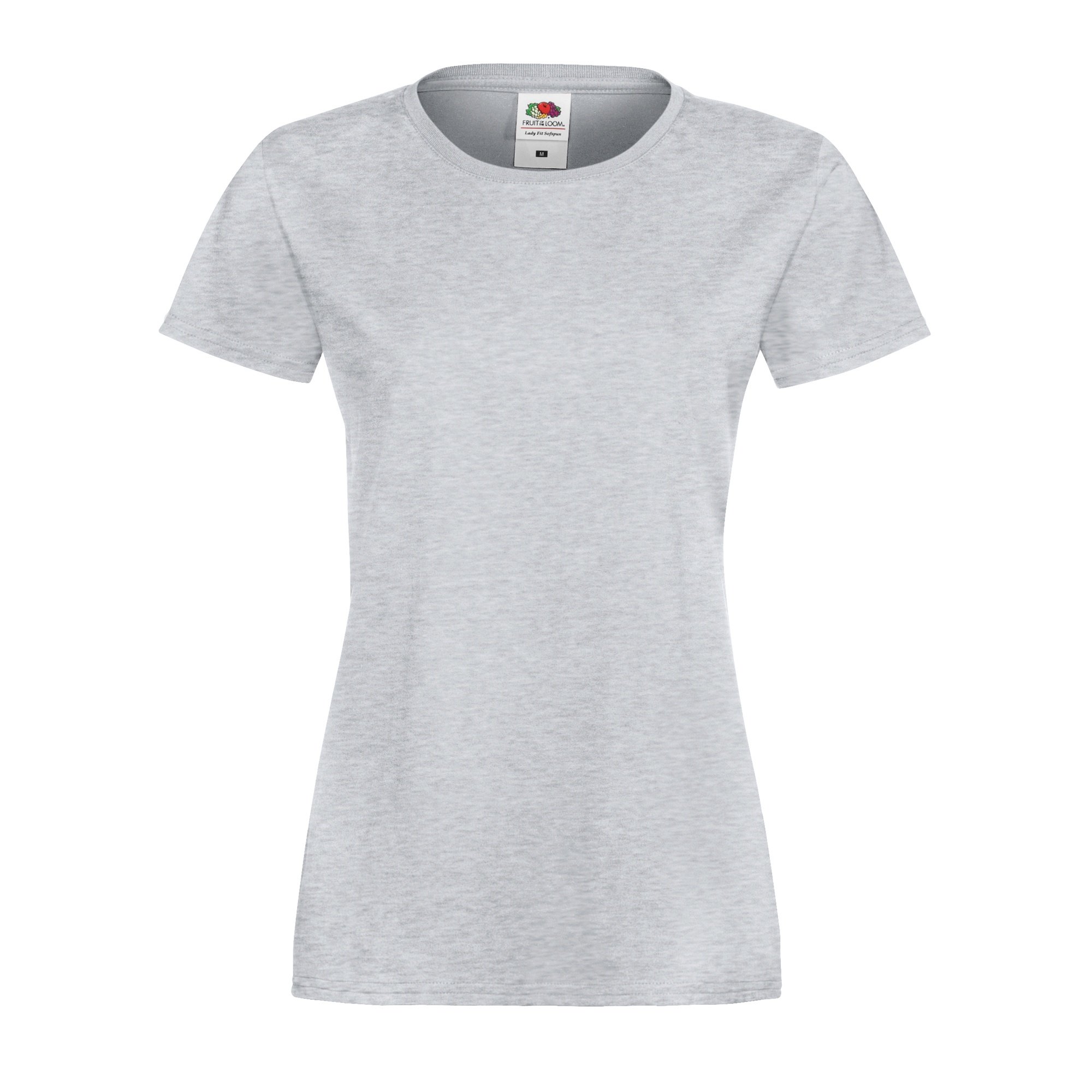 Fruit of the Loom Womens Lady-Fit Sofspun Short Sleeve T-Shirt (S) (Heather Grey)