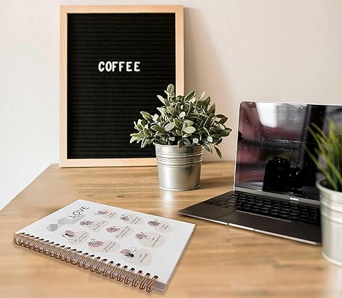 Miniatura 3 de Self Love Mental Health - Cuaderno botánico bohemio con espiral forrado de hojas de 8.3 x 5.5 pulgadas, cuaderno de tapa dura con rayas