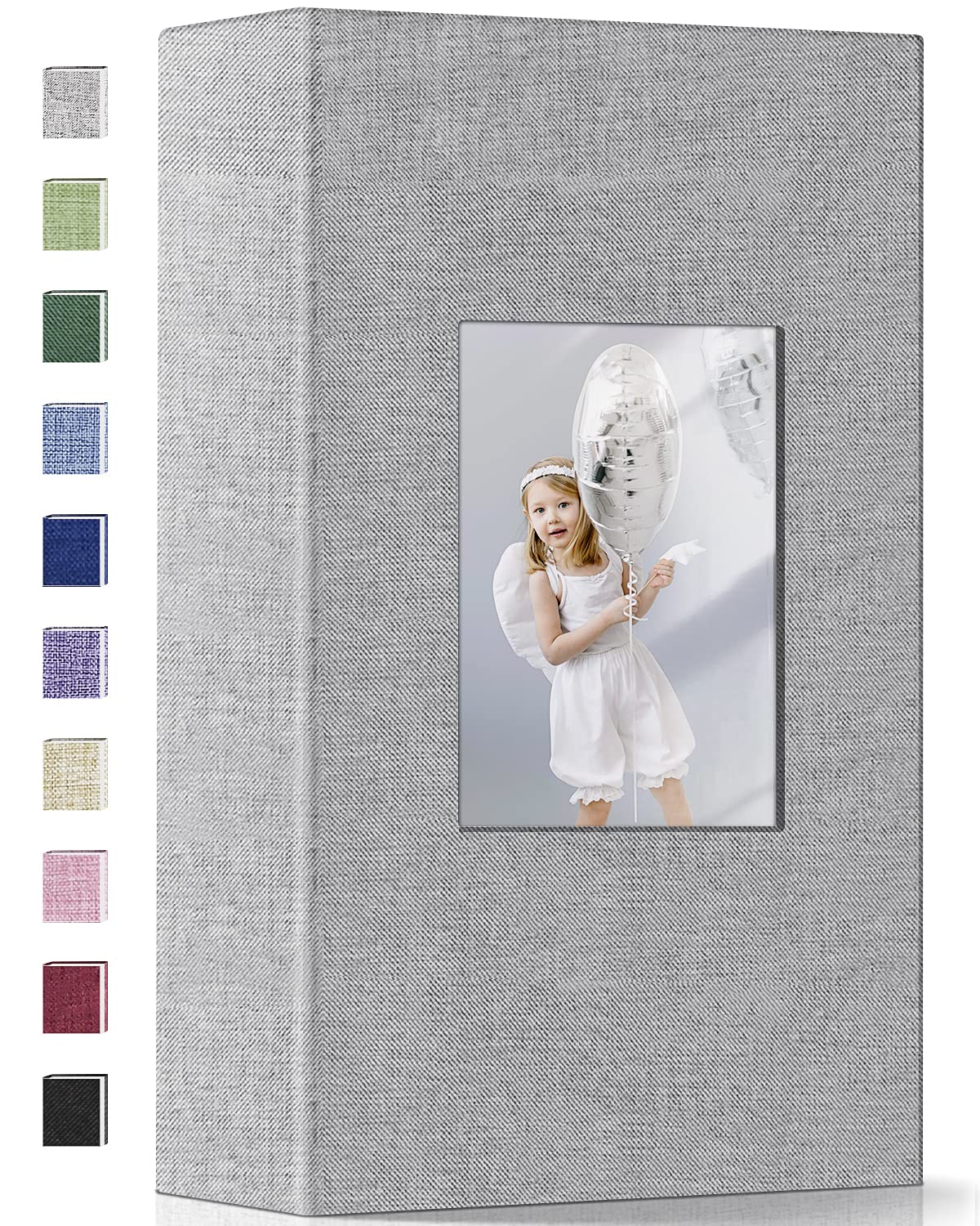 popotopPhoto Album 4x6-420 Photos Photo Books with 420 Horizontall Pockets,Linen Cover Albums for Family Wedding Anniversary Baby Vacation Pictures