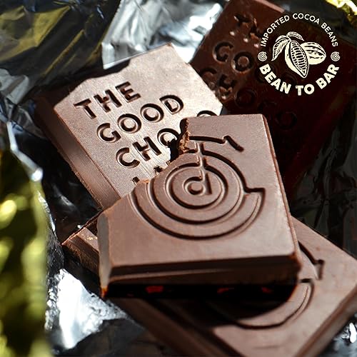 Miniatura 5 de The Good Chocolate - Barras de chocolate con jengibre, cero azúcar, aperitivo de carbohidratos netos más bajos, calorías más bajas, caramelo de
