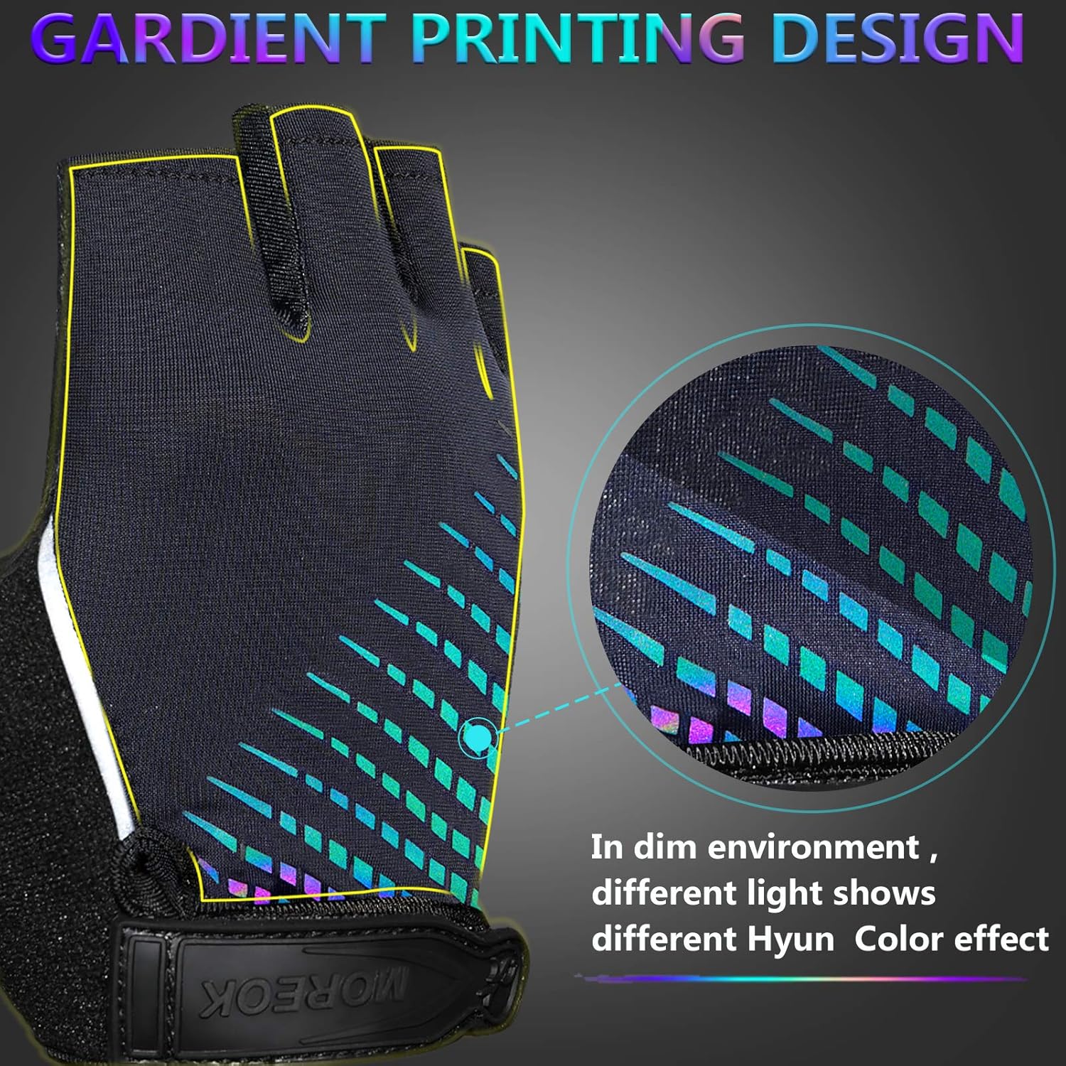 MOREOK Cycling Gloves,Half Finger Mountain Bike Gloves 5MM SBR+Liquid Gel Padded Anti-Slip Shock-Absorbing Touchscreen MTB Gloves Bicycle Gloves for Men Women : Sports & Outdoors