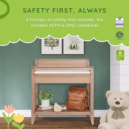 Miniatura 3 de Bayfield - Cambiador en dunas de arena, certificado JPMA y Greenguard Gold, hecho de madera de pino sostenible de Nueva Zelanda, fácil de montar,