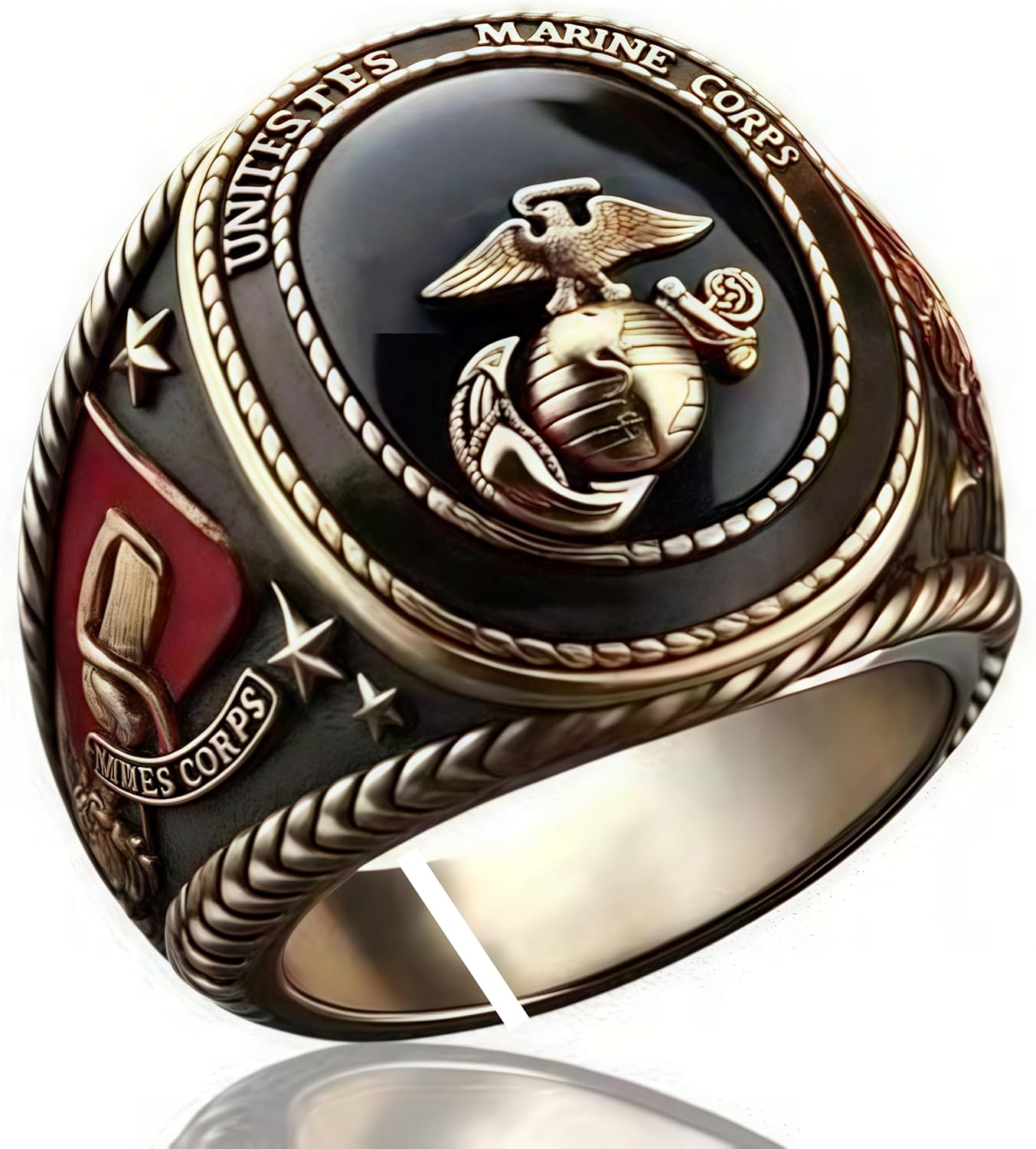 250th Anniversary Marine Corps ring, commemorative gift for retired soldiers, collectible gift for military enthusiasts
