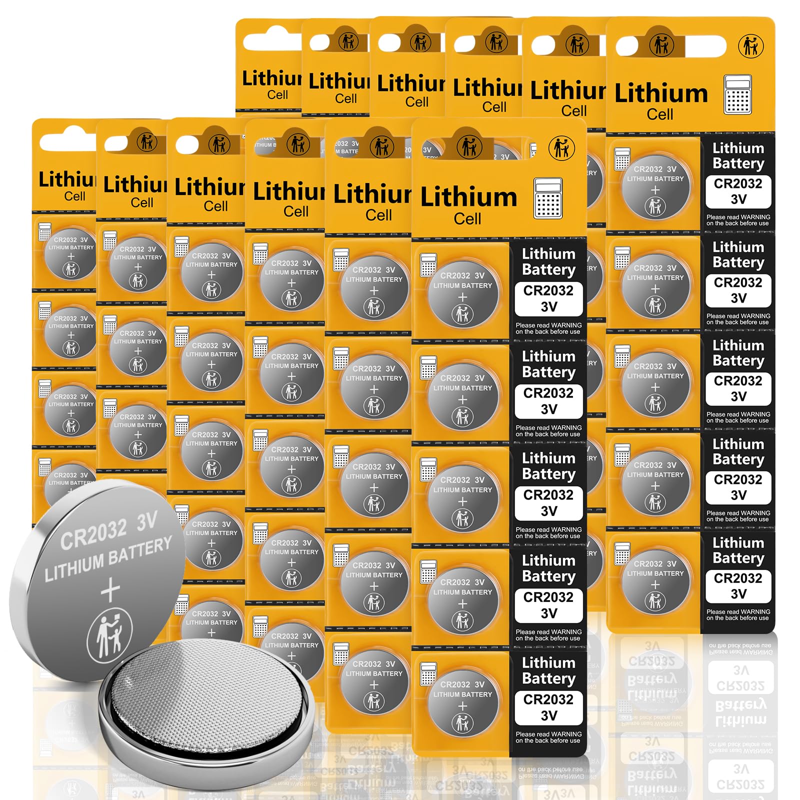 60 Pack CR2032 Lithium 3v Battery, 3 Volt Button Cell Coin 2032 Batteries for Airtag, Key Fob, Car Remote Key