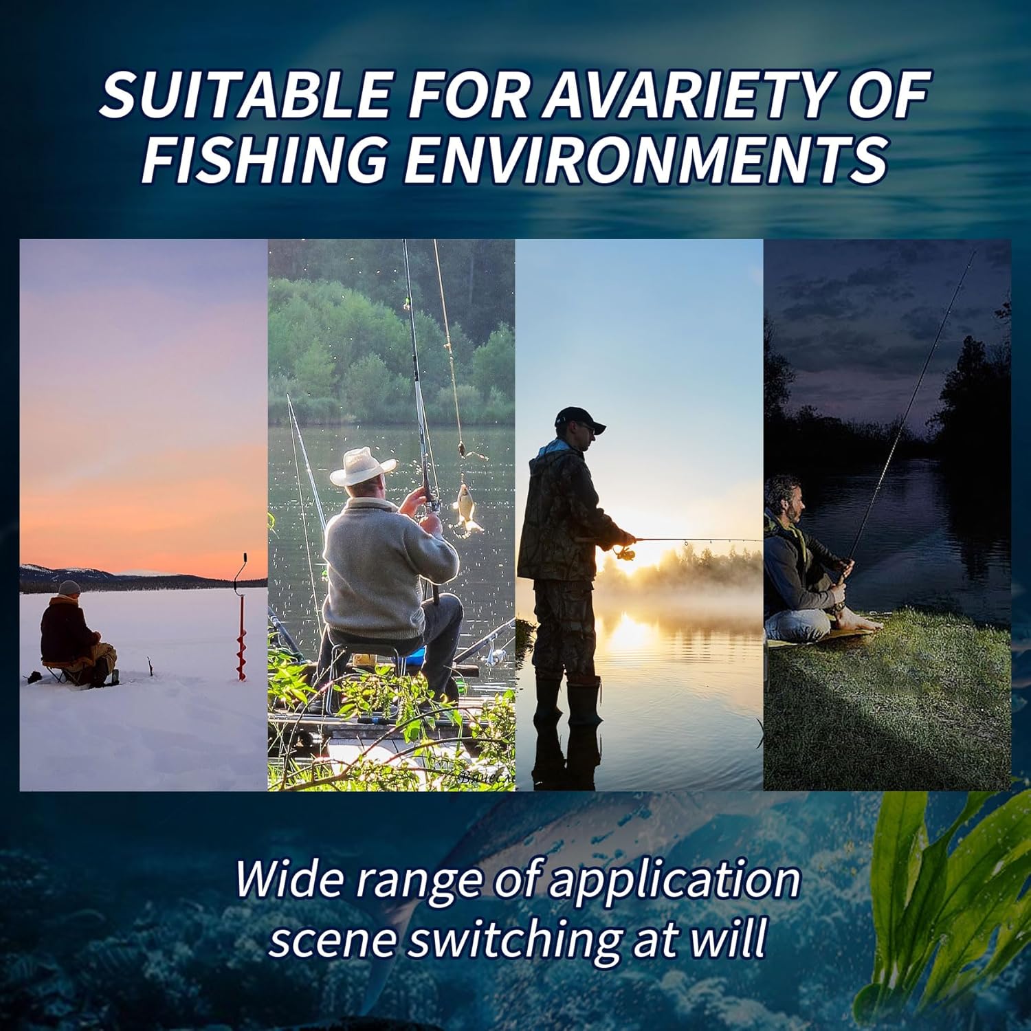 Fishing Finder Wired Fishing, Portable Fish Depth Finder, Sonar Sensor Fishing Alarm for Fish Depth Detection, Kayak Boat Sea Fishing Gear Water Depth Finder Handheld Fishfinder with LCD Display