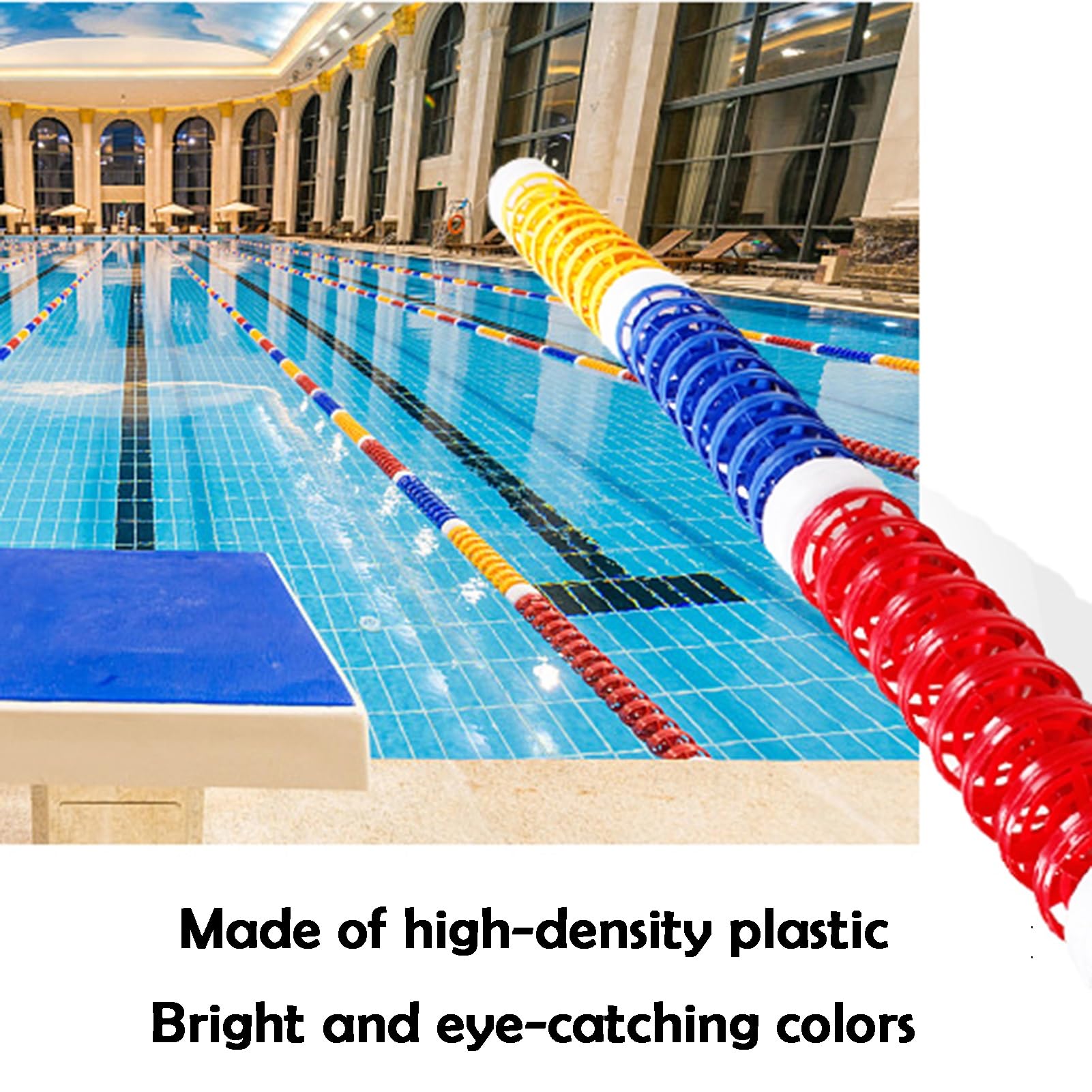 Pool-Sicherheitsseil schwimmend, Schwimmende Sicherheitstrennwand für drinnen und draußen, 300 cm Nylonseil für flache Wasserstrände