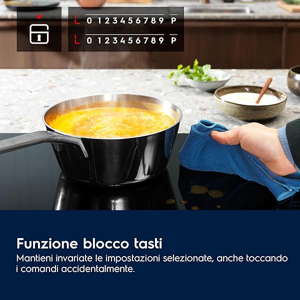 Electrolux Serie 300 Piano Cottura a Induzione da Incasso EIB60424CK, 4 Fuochi Rapidi, Comandi SliderTouch, Sicuro e Facile da Pulire, 60 cm, 590×520 mm, Nero, Design Moderno - 4