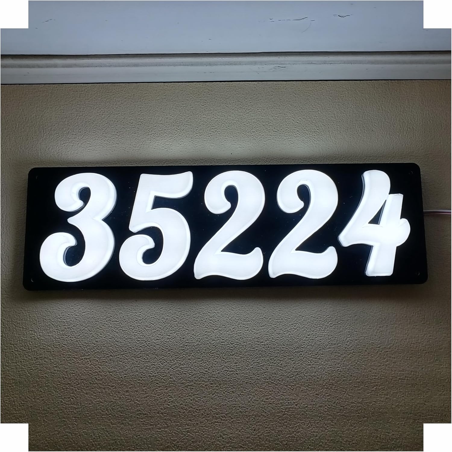 Custom Backlit House Numbers Lumineuse House Number Lighted LED Address Number Sign Light Up Home Number Easy Install (5 Numbers)