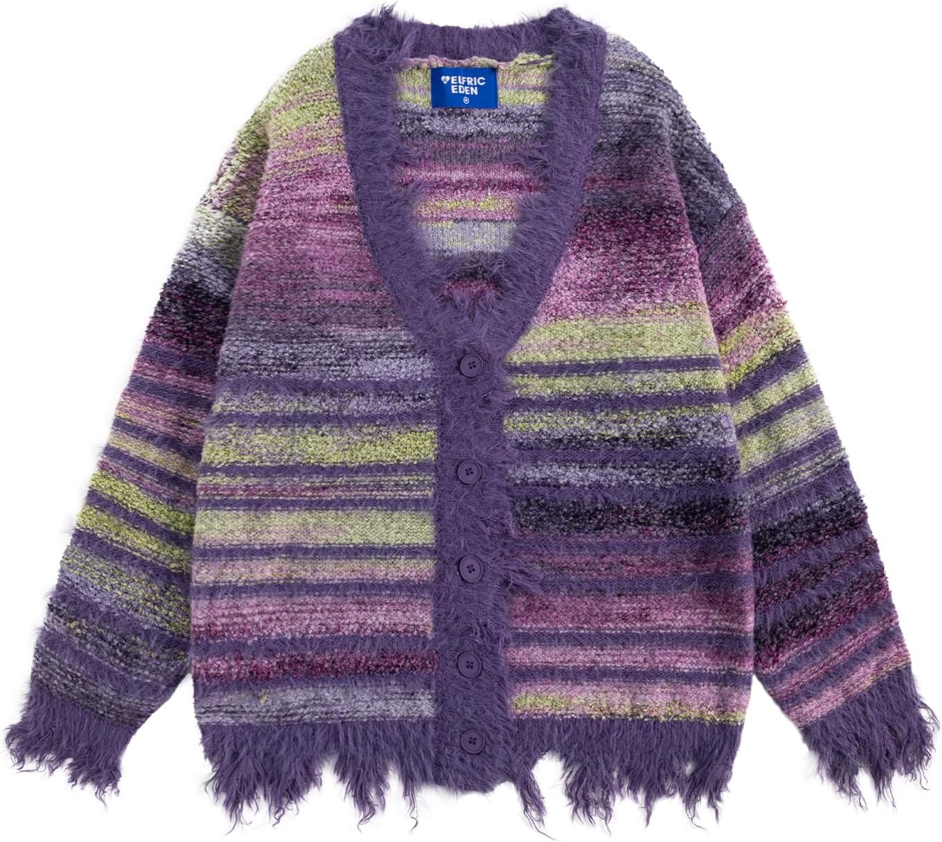 Aelfric Eden Cardigan Sweater Open Front Casual Knit Cardigans Pinstripe Fashion Sweaters Y2k 2026 Outfits