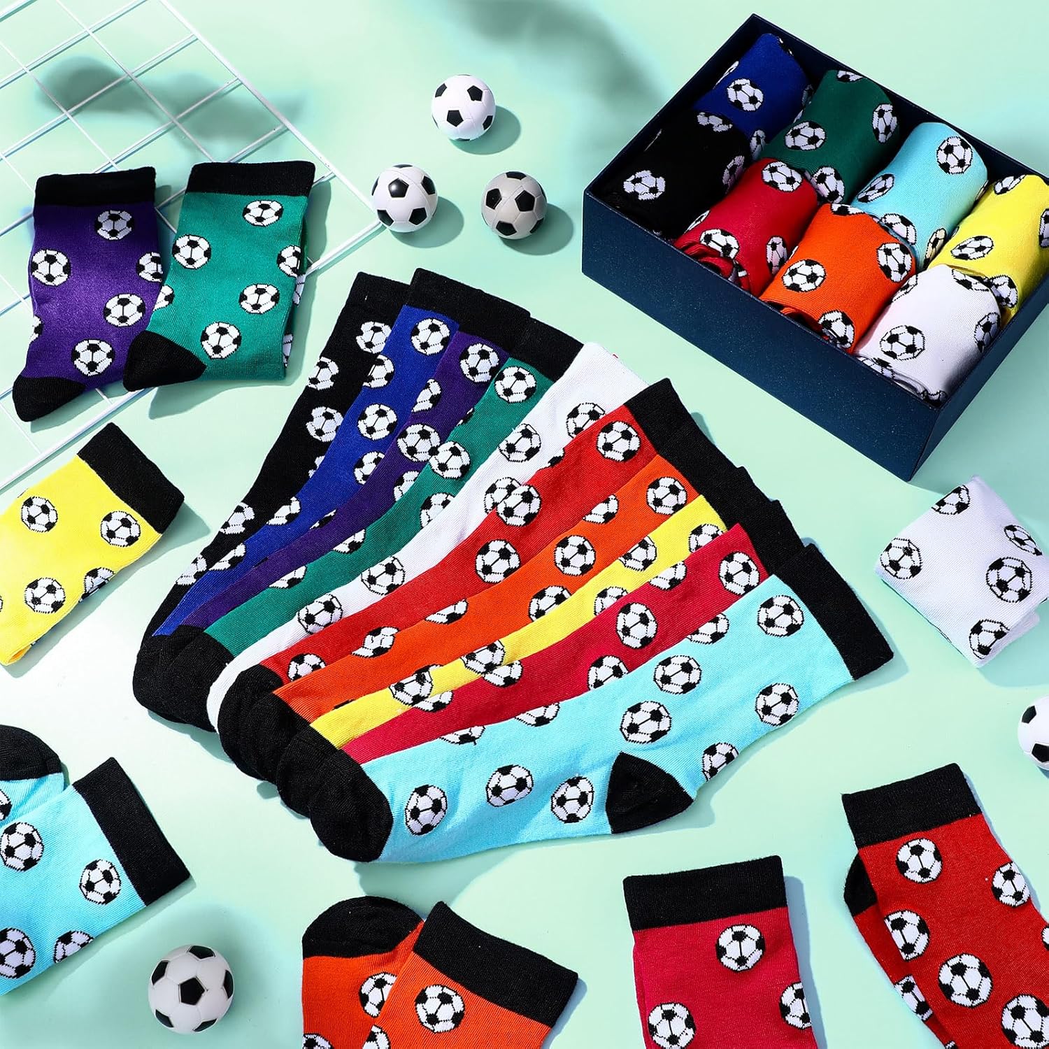 Glitopper 30 Pair Women Sport Crew Sock Volleyball Soccer Bowling Sock Novelty Volleyball Soccer Bowling Gift for Sport Lover