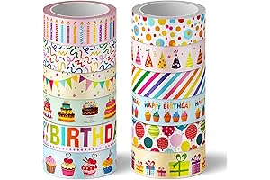 Whaline Happy Birthday Washi Tape: Make Your Celebrations Brighter