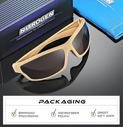 Miniatura 253 de Nitrogen - Gafas de sol deportivas polarizadas envolventes para hombre y mujer, UV400, para conducir, pescar, correr, andar en bicicleta, gafas