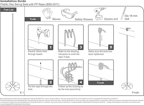 Miniatura 8 de Swing Set Stuff Inc. Kit para niños pequeños (rojo) con adhesivo con logotipo SSS