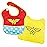 Bumkins Bib for Girl or Boy, Baby and Toddler for 6-24 Months, Essential Must Have for Eating, Feeding, Baby Led Weaning, Mess Saving Waterproof Soft Fabric, SuperBib with Cape, Wonder Woman DC Comics