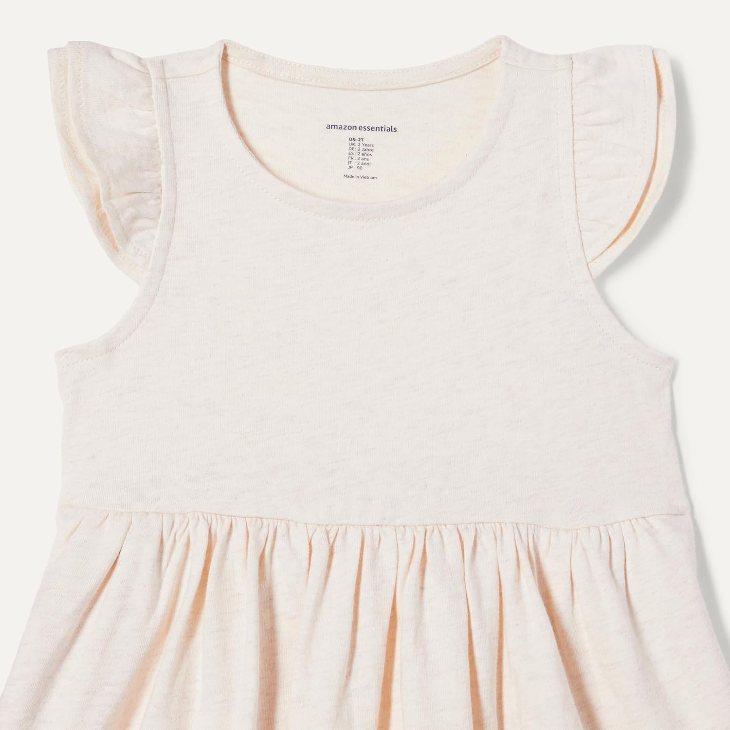 Amazon Essentials Girls and Toddlers' Ruffle Flutter Sleeve Jersey Tunic, Pack of 3 image 3