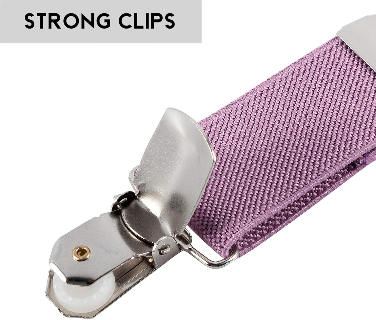 TIE G Solid Color Men's Suspender + Woven Bow Tie Set for Wedding : Vivid Color, Adjustable Brace, Strong Clip, Elastic Band - Image 5