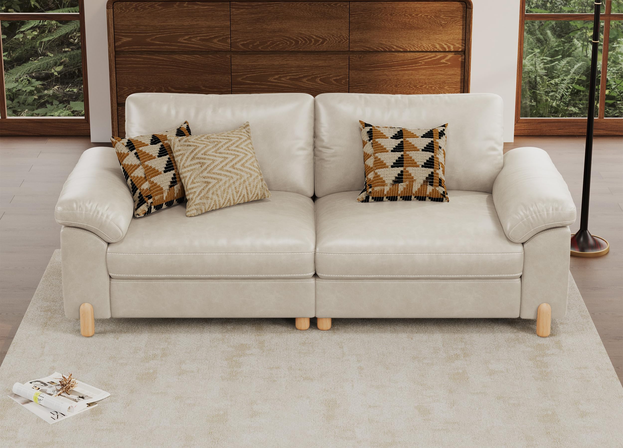 SITJOY Cloud Couch Sectional in White