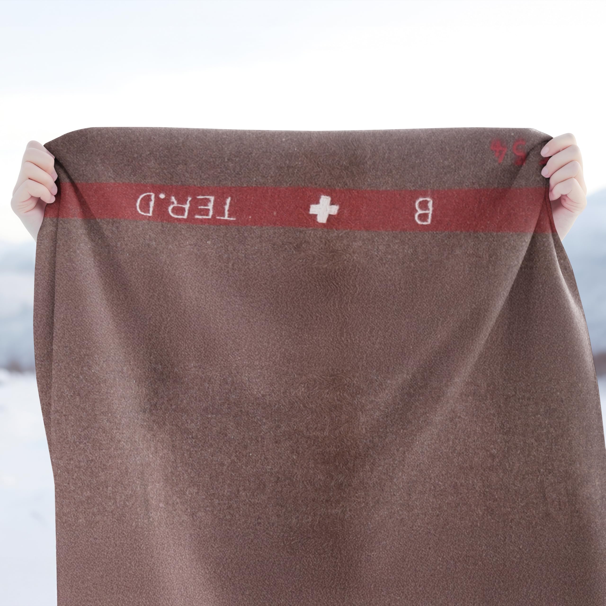 Mil-Tec Unisexe - Adulte 14428509 Couverture en Laine Marron 200 x 140 cm